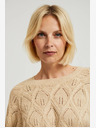 Moodo Moodo bež ženski džemper