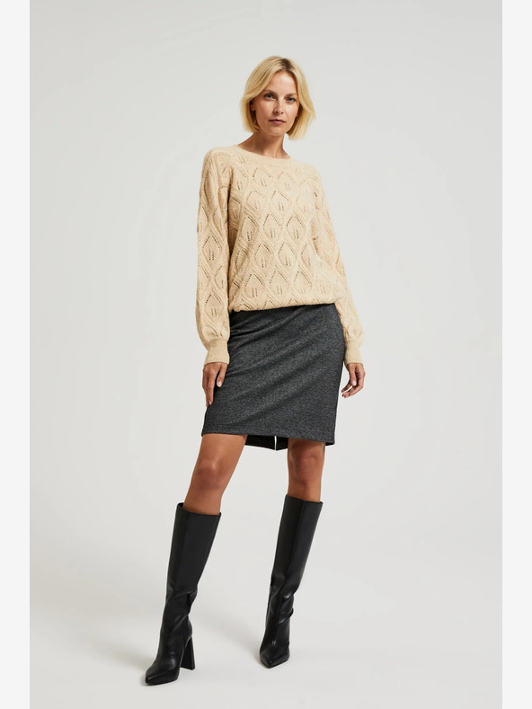 Moodo Moodo bež ženski džemper