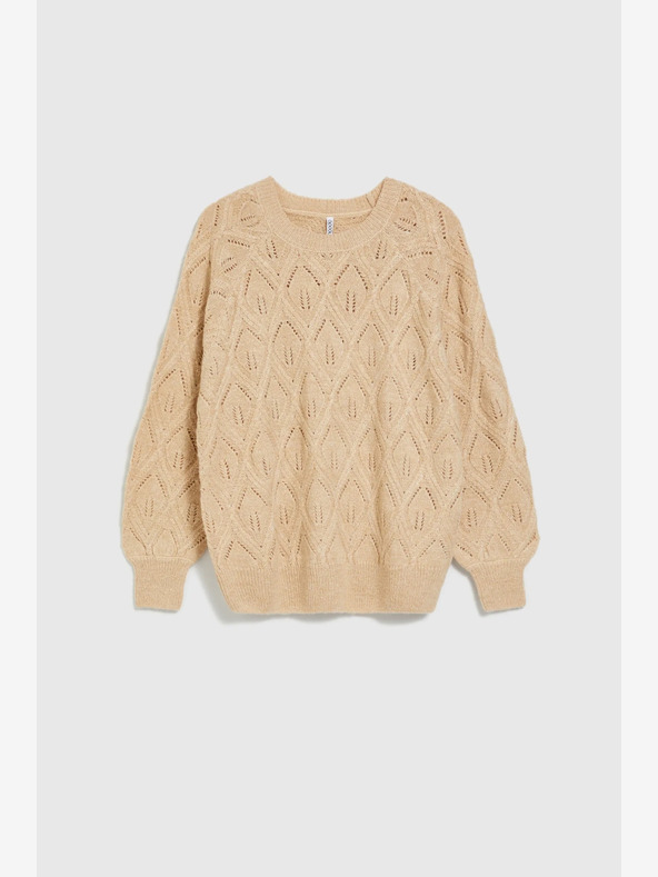 Moodo Moodo bež ženski džemper