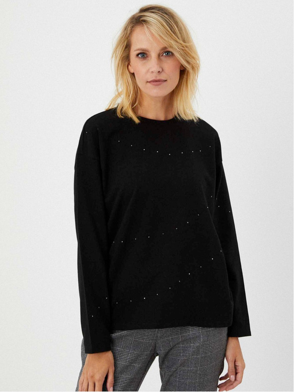 Moodo Crni ženski Moodo džemper