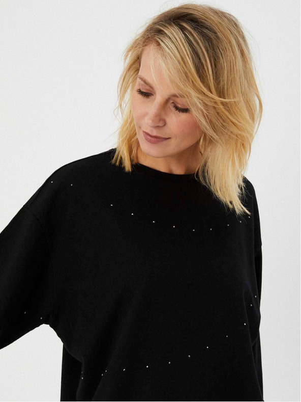 Moodo Crni ženski Moodo džemper