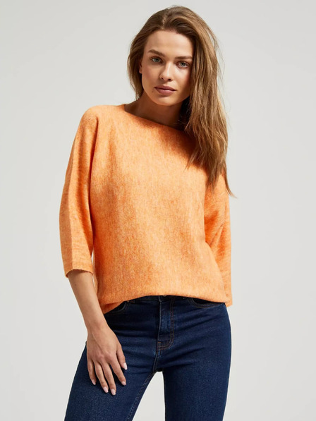 Moodo Narančasti pulover s 3/4 rukavima Moodo