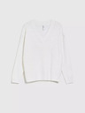 Moodo Moodo bijeli džemper s V izrezom