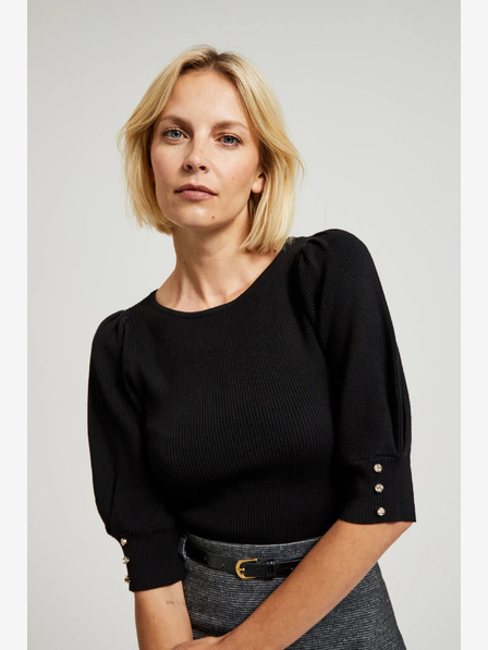 Moodo Crni ženski Moodo džemper