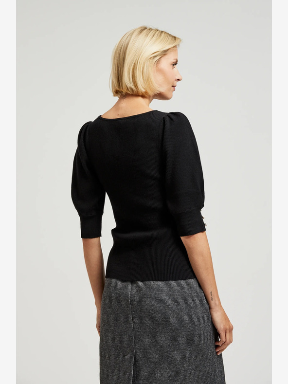 Moodo Crni ženski Moodo džemper