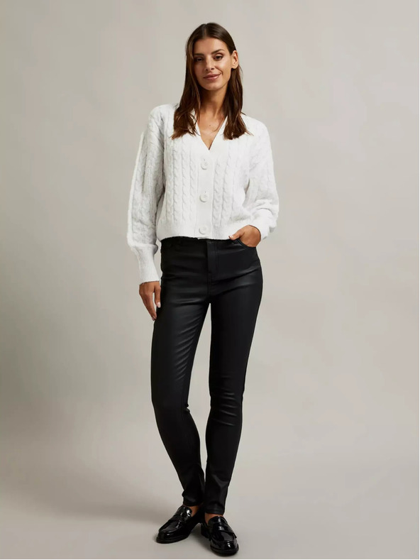 Moodo Bijeli kratki kardigan s Moodo gumbima