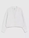 Moodo Bijeli kratki kardigan s Moodo gumbima