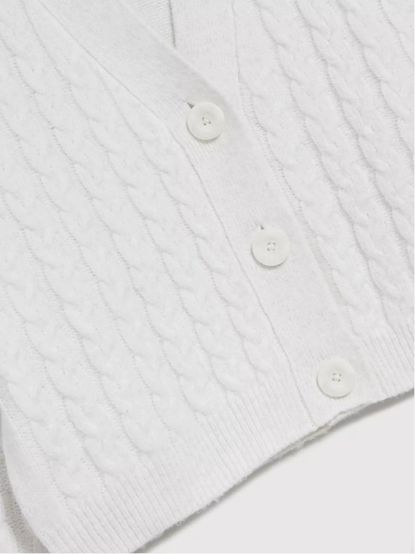 Moodo Bijeli kratki kardigan s Moodo gumbima