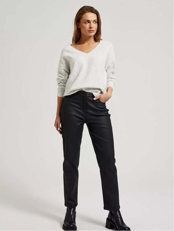 Moodo Ženski pulover s V izrezom Moodo