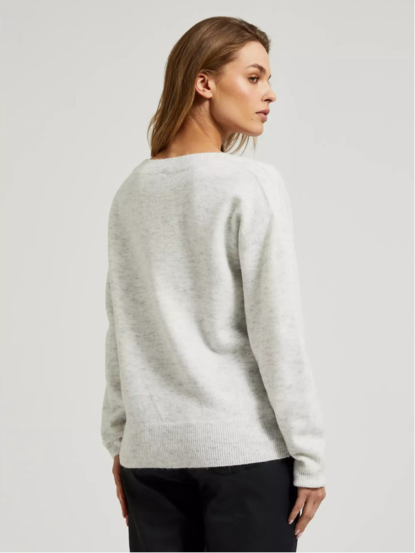 Moodo Ženski pulover s V izrezom Moodo