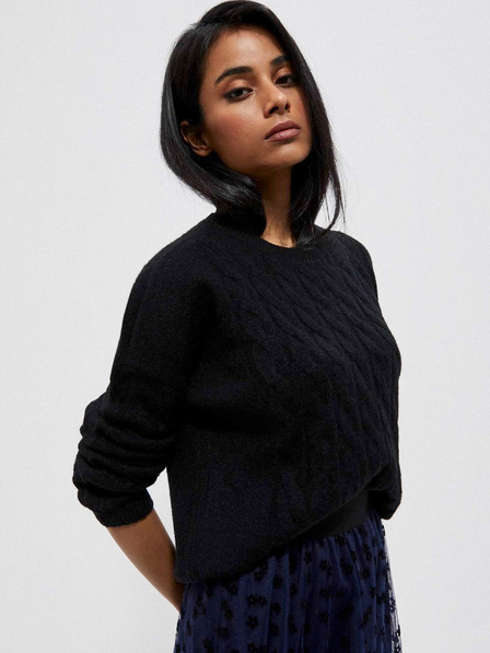 Moodo Crni ženski Moodo džemper