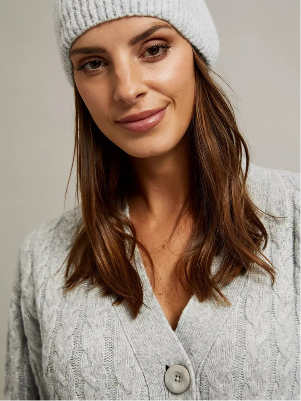 Moodo Sivi kratki kardigan s gumbima marke Moodo