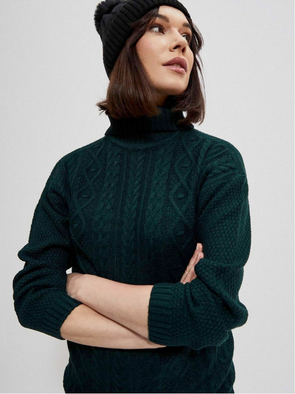 Moodo Moodo tamno zeleni ženski džemper