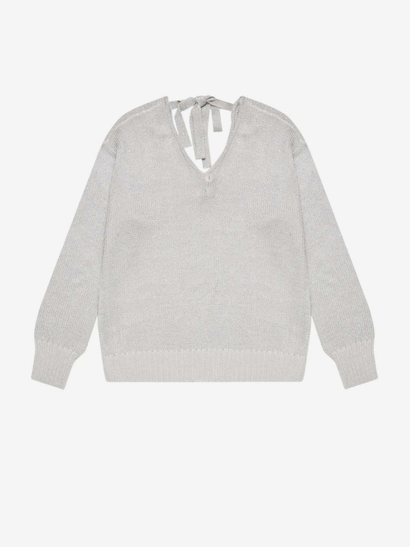 Moodo Moodo sivi ženski svjetlucavi džemper