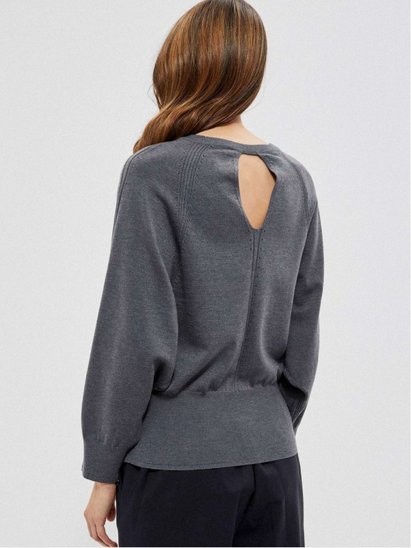 Moodo Moodo sivi ženski džemper