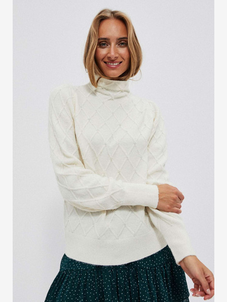 Moodo Moodo ženski krem ​​džemper