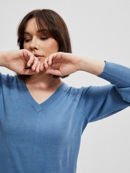 Moodo Plavi ženski Moodo džemper