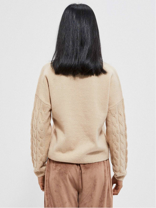 Moodo Moodo bež ženski džemper