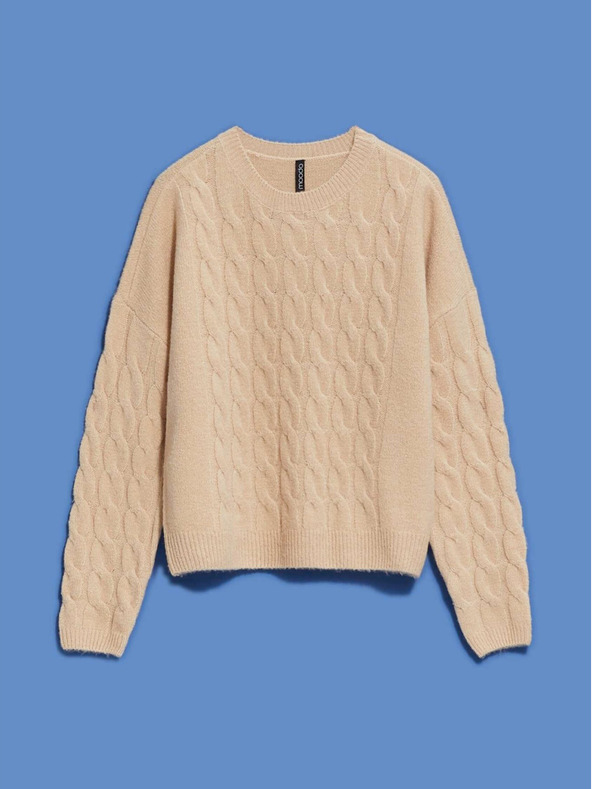 Moodo Moodo bež ženski džemper