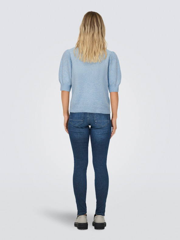 ONLY Svijetloplavi ženski džemper kratkih rukava SAMO ONLRICA