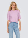 ONLY SAMO ONLRICA ružičasti ženski džemper kratkih rukava