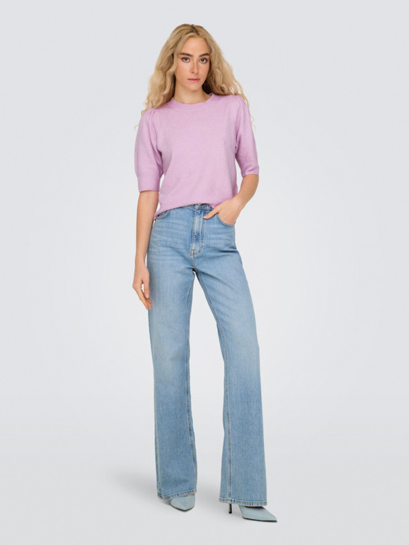 ONLY SAMO ONLRICA ružičasti ženski džemper kratkih rukava