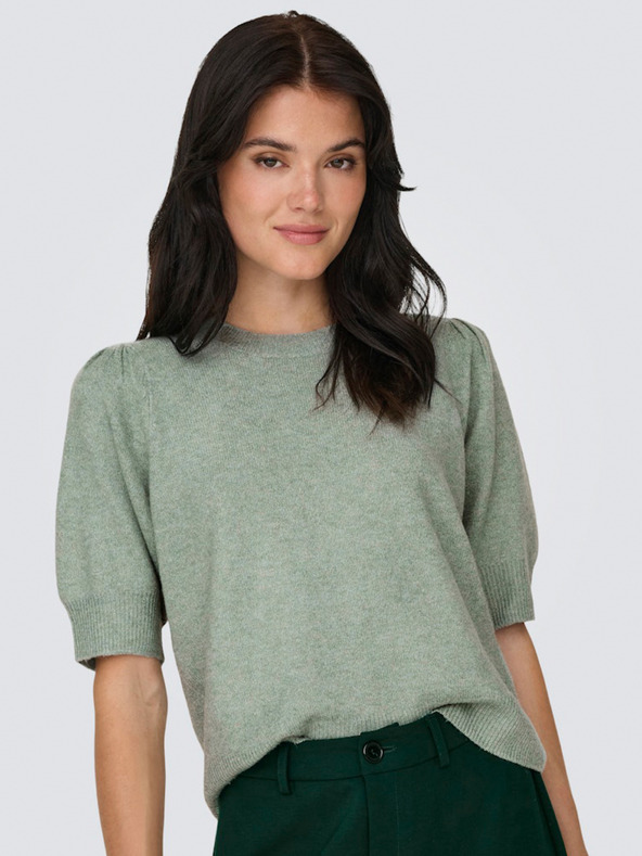 ONLY Zeleni ženski džemper kratkih rukava SAMO ONLRICA