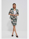 Moodo Bež-zelena ženska cvjetna suknja s remenom Moodo