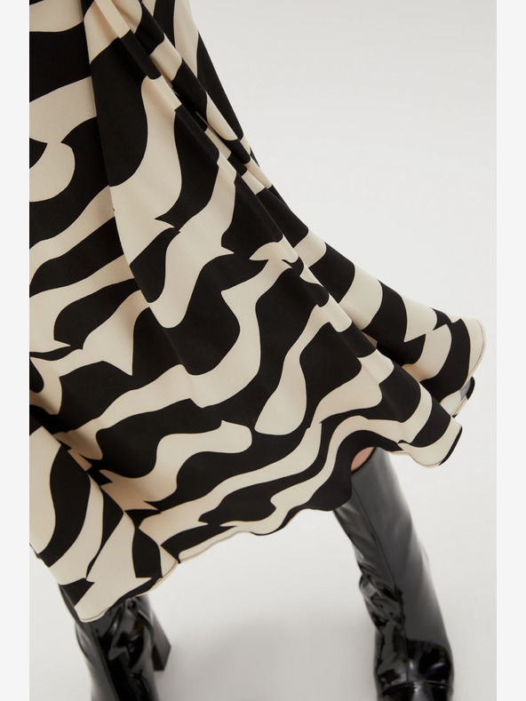 Moodo Bež-crna ženska Moodo suknja s uzorkom