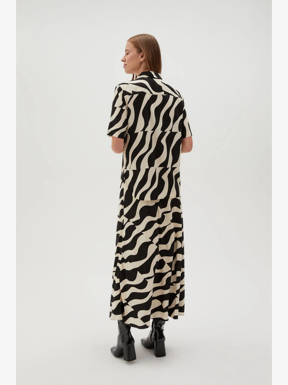 Moodo Bež-crna ženska Moodo suknja s uzorkom