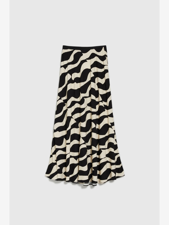 Moodo Bež-crna ženska Moodo suknja s uzorkom
