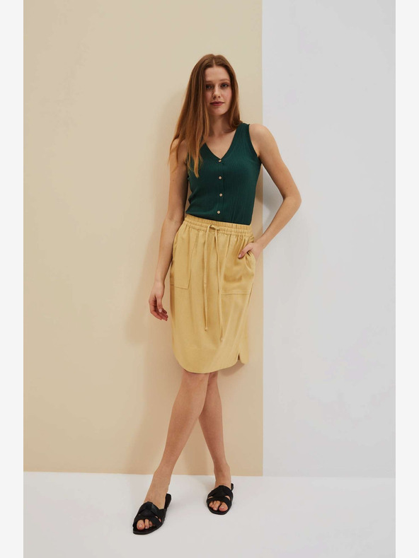 Moodo Žuta suknja s džepovima Moodo