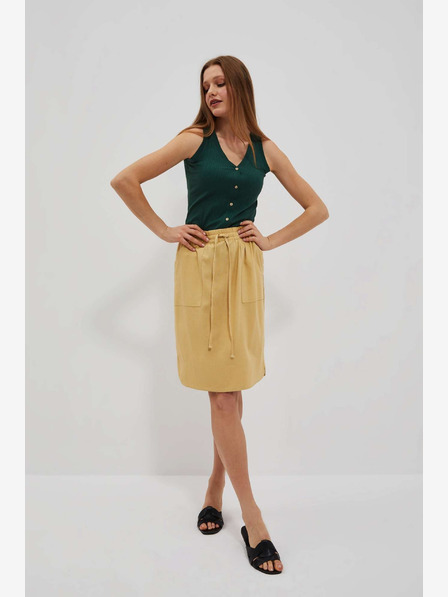 Moodo Žuta suknja s džepovima Moodo