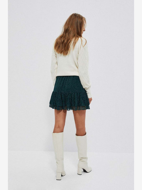 Moodo Moodo ženska zelena suknja na točkice