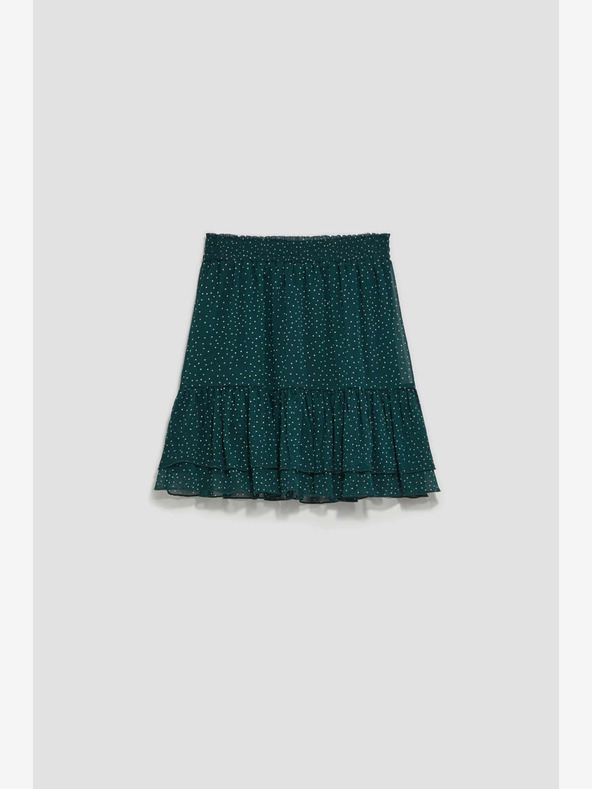 Moodo Moodo ženska zelena suknja na točkice