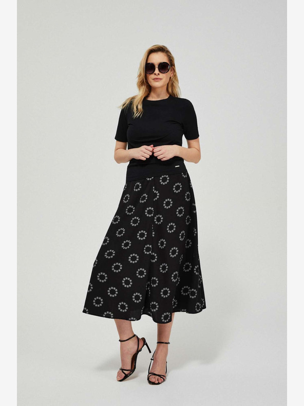 Moodo Crna ženska Moodo suknja s uzorkom