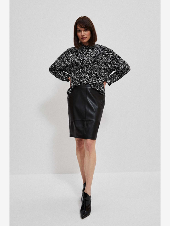 Moodo Crna Moodo ženska suknja od umjetne kože