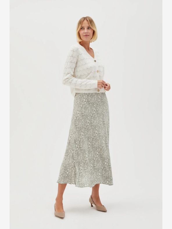 Moodo Bijelo-zelena ženska Moodo suknja s uzorkom