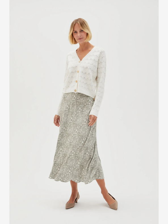 Moodo Bijelo-zelena ženska Moodo suknja s uzorkom