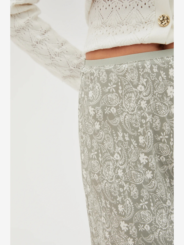 Moodo Bijelo-zelena ženska Moodo suknja s uzorkom