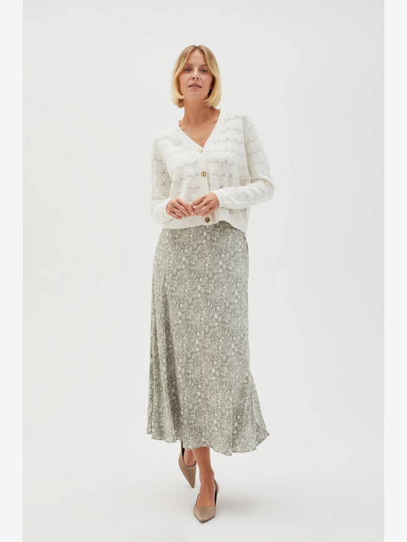 Moodo Bijelo-zelena ženska Moodo suknja s uzorkom