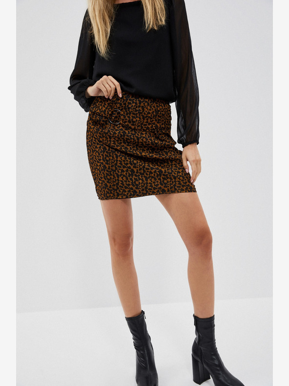 Moodo Crno-smeđa ženska Moodo suknja s uzorkom