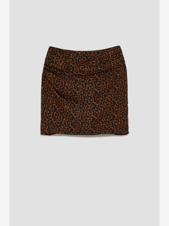 Moodo Crno-smeđa ženska Moodo suknja s uzorkom