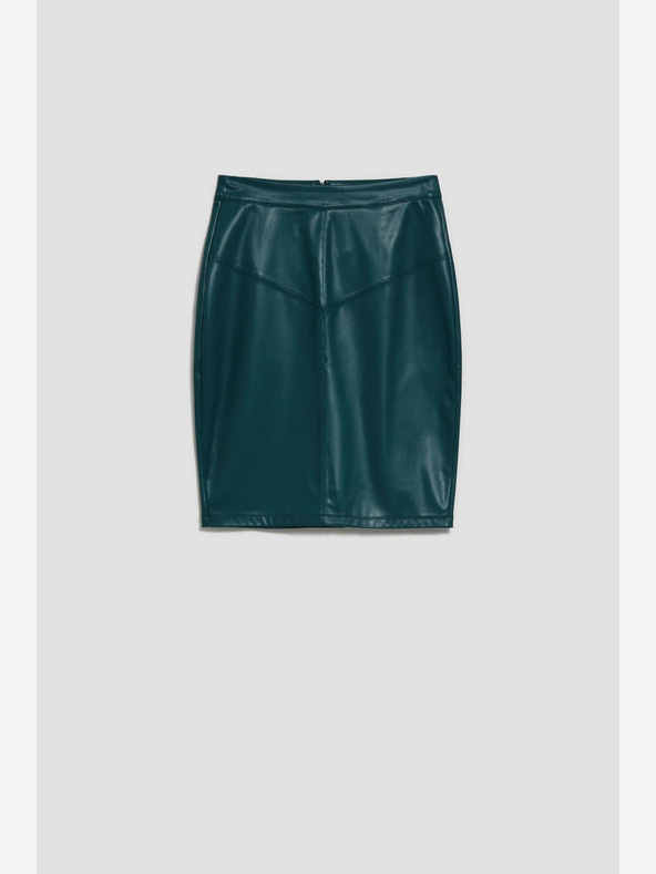 Moodo Moodo ženska zelena suknja od umjetne kože