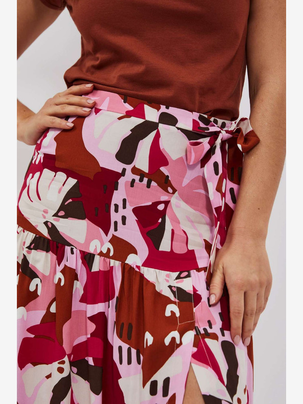 Moodo Crveno-ružičasta ženska Moodo suknja s uzorkom