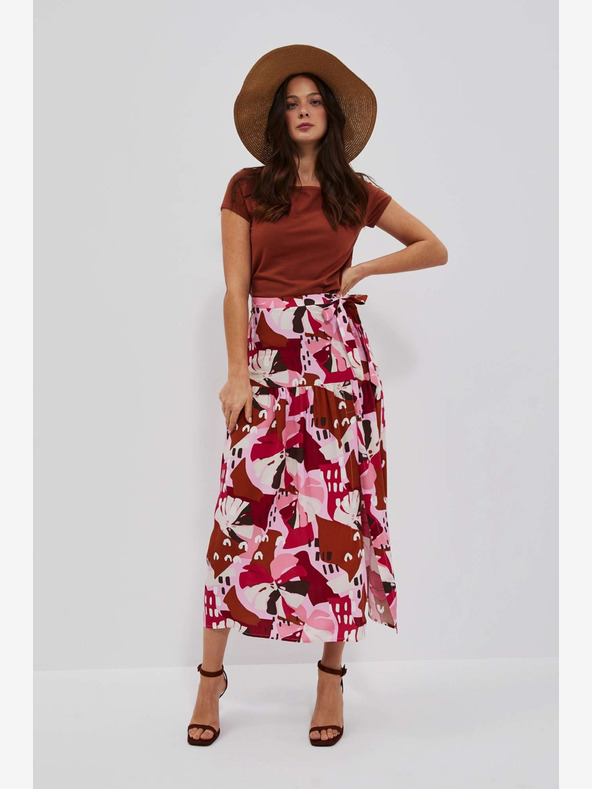 Moodo Crveno-ružičasta ženska Moodo suknja s uzorkom