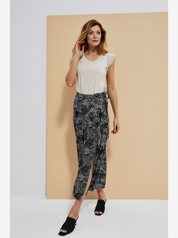 Moodo Bijelo-crna ženska Moodo suknja s uzorkom