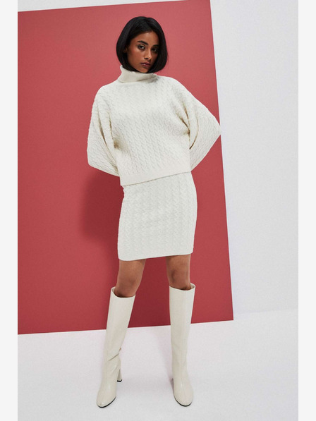 Moodo Moodo krem ​​ženska suknja