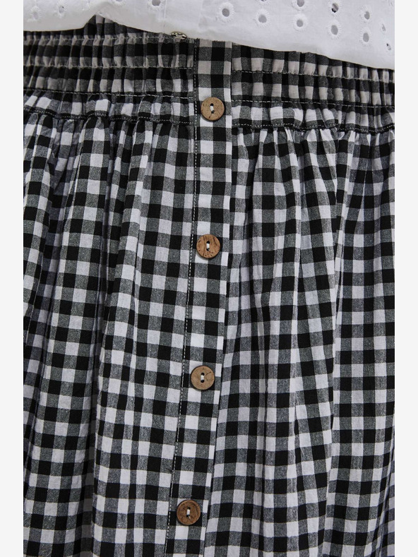 Moodo Bijelo-crna ženska Moodo karirana suknja