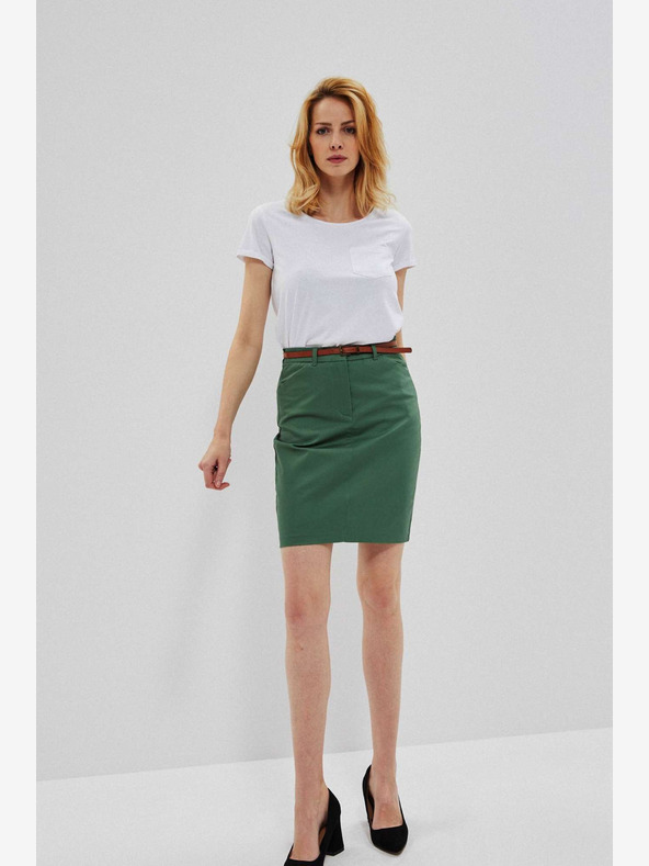 Moodo Zelena ženska suknja s remenom Moodo